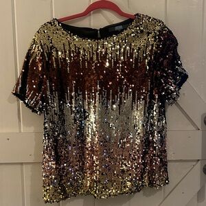 Eva Franco Multicolor Sequin Blouse